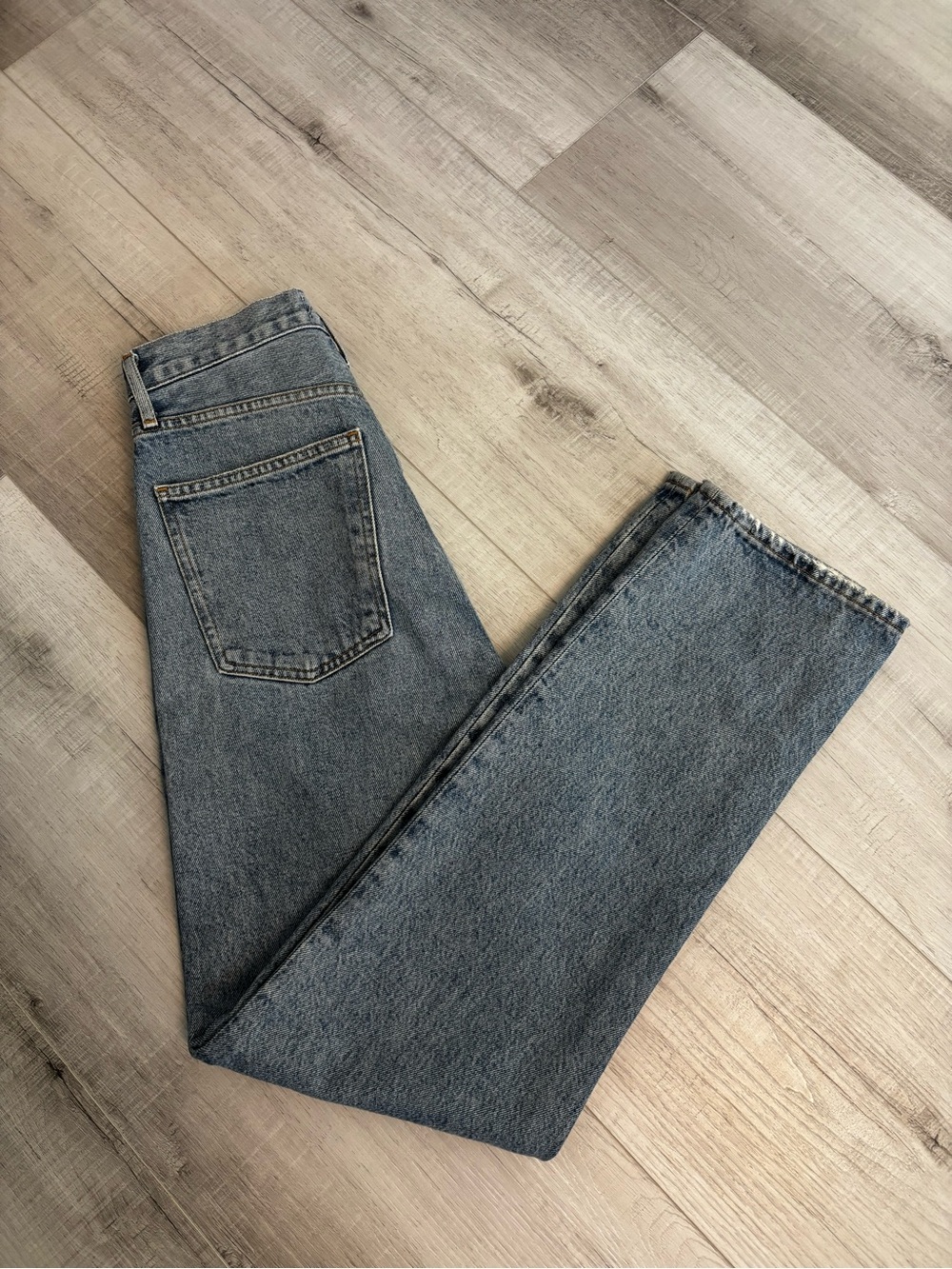 AGOLDE 90’s Pinch Waist High Rise Straight Leg Gray Jeans Size 25